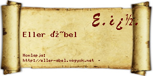 Eller Ábel névjegykártya